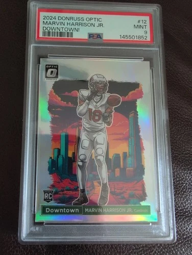 2024 Donruss Optic Marvin Harrison Jr RC Downtown PSA 9