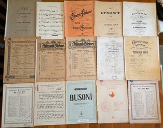 LOT: 15 items flute and piano sheet music: various Romantic composers FP06