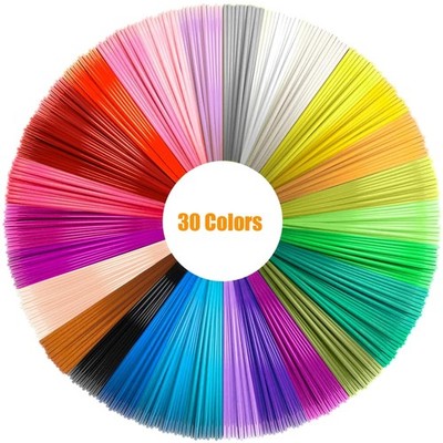 3D Filament, 30 Farben, 1,75mm, Polylactide, 492ft, Zubehör für 3D Stift