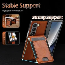 For Samsung Z Fold 7/6/5/4/3 Full Case Leather Detachable Magnetic Wallet Cover