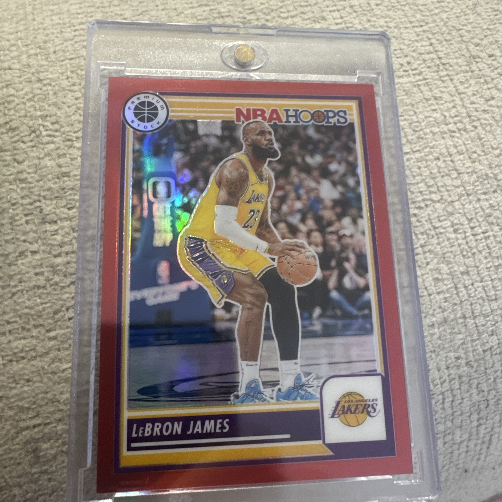 2023-24 Panini NBA Hoops Premium Stock - Red Prizm #149 LeBron James /275