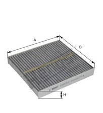 HENGST E3977LC Innenraumfilter Pollenfilter für NISSAN X-TRAIL (T30) Aktivkohle