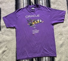 Vintage 80s/90s Oracle Team Unix Racing Tech Promo Tee F1 NASCAR T-Shirt XL