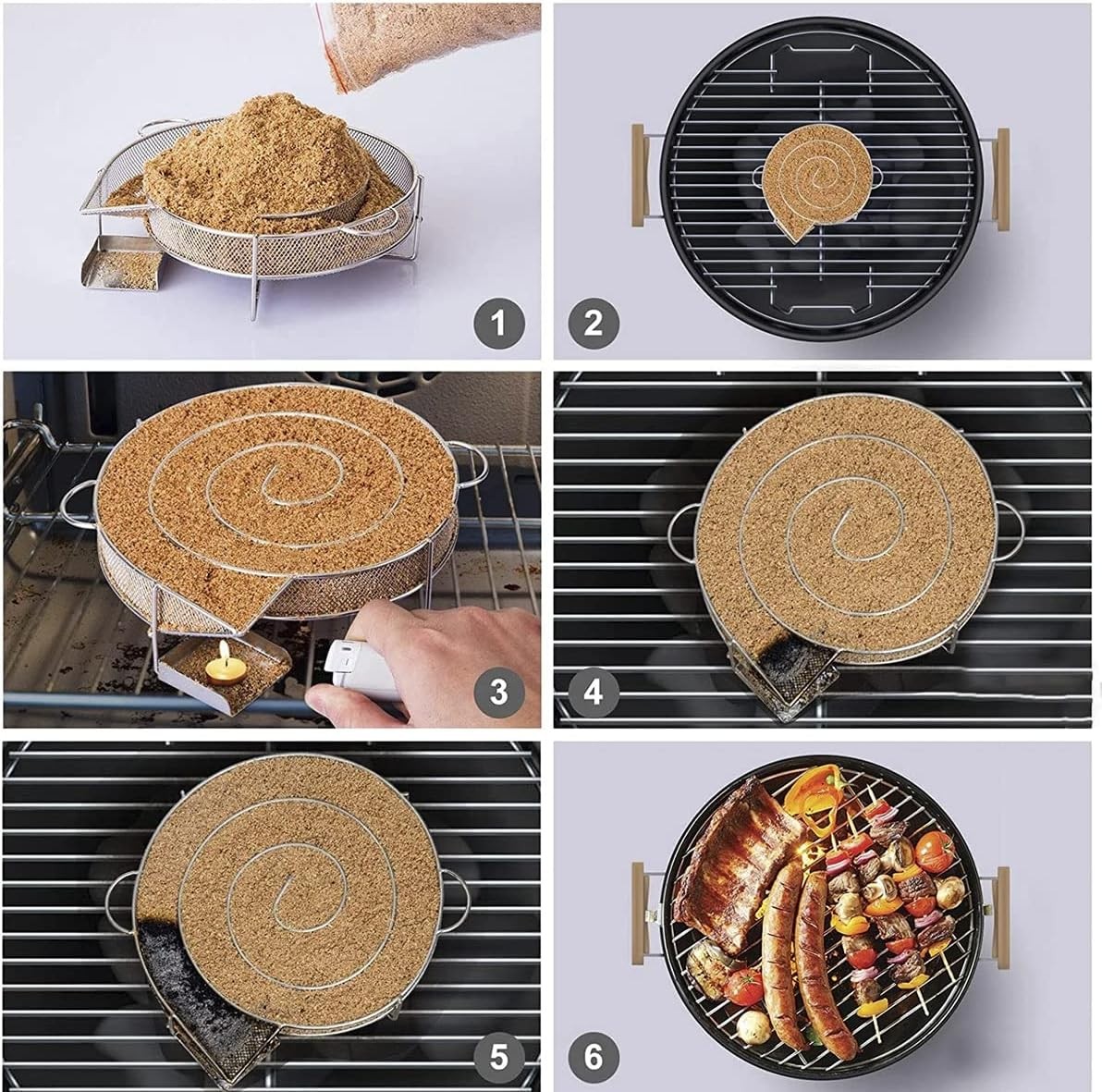 Cold Smoke Generator for BBQ Grill or Smoker Wood Dust Hot and Cold Smoking Salm