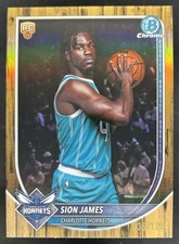 2025-26 Bowman Sion James RC Chrome Floorboard Refractor /125 Hornets #BCV-33