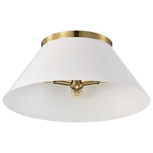 Nuvo Lighting 60/7420 Dover 3 Light 20"W Flush Mount Ceiling - White / Vintage - Picture 1 of 10