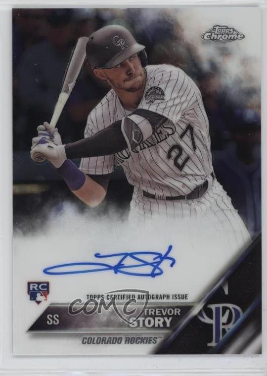 2016 Topps Chrome Rookie Auto Trevor Story #RA-TS Auto RC 0ii1