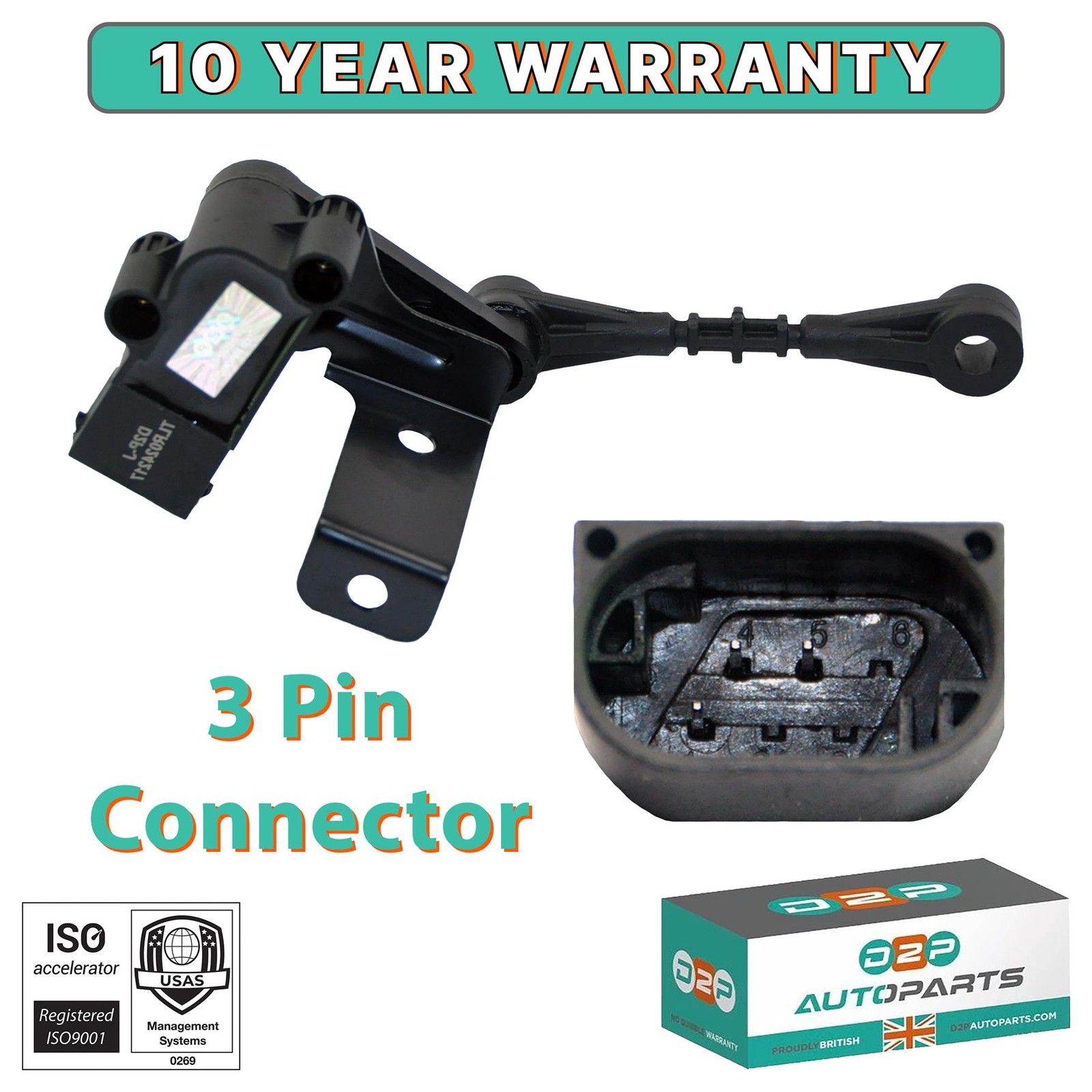 FOR LAND ROVER DISCOVERY SPORT L550 FRONT LEFT RIDE HEIGHT LEVEL SENSOR 2014-ON - Image 4