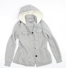Womens UK Size 10 Rivers Grey Cardigan Hoodie