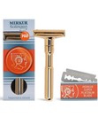 MERKUR FUTUR 702 Adjustable Double Edge Safety Razor Bright Gold Made In Germany