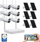 6Pc Wifi Solar Powered Camera 4MP Wireless Security Camera System Home Outdoor