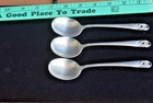 3 Sterling silver Cream Soup Spoons International Spring Glory  118 gr not scrap
