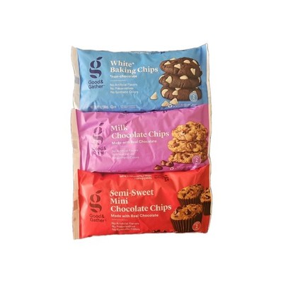 Good & Gather Chocolate Chips, 3  Packs & Holiday Recipe Journal