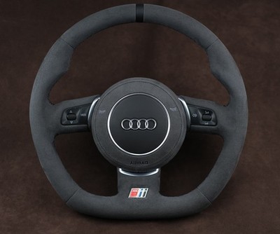 Genuine Audi a8 s8 d3 4e RS S-Line Tuning Steering Wheel Flattened Extra Thick Alcantara