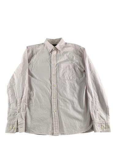 BR Shirt Mens Small Pink Long Sleeve Button Down Standard Fit Solid Red S