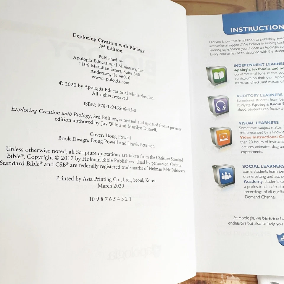 Apologia Exploring Creation with Biology 3rd Edition Textbook Tests Solutions - Image 2 of 4