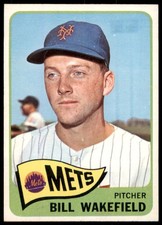 1965 TOPPS BILL WAKEFIELD 167 NRMT BASEBALL NEW YORK METS