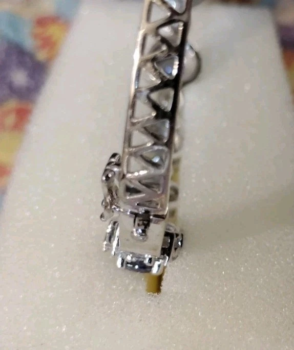 simulated tanzanite bangle bracelet Silver Plated - Image 4 of 4