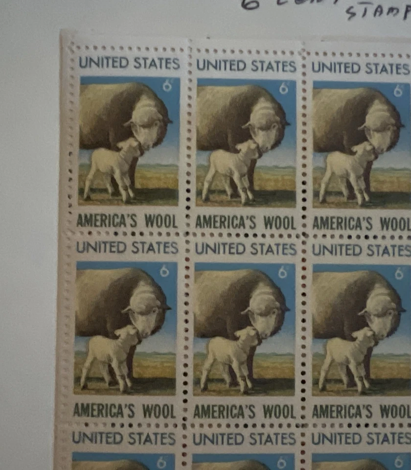 Scott 1423 America’s Wool U.S. Postage Stamps | Face Value 6 Cents | 1971 - Image 2 of 4