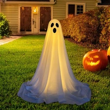 2Packs Halloween Decorations Outdoor 79inc Spooky Ghost with LED Lights for Yard