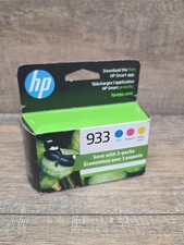 Genuine HP 933 Tri Color Ink Cartridges CMY 3 Pack N9H56FN OEM New 