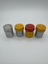Vintage Film Canisters aluminum With Lids Lot Of 4