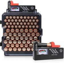 Battery Tester Checker 1 Pack w/Organizer black