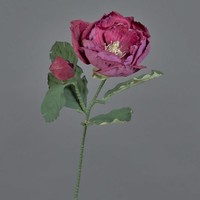 Artplants Kunstblume Magnolie Garetho, Dunkelpink, 70Cm, Ø10Cm