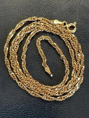 Vintage 18k Gold Chain In Fine Necklaces & Pendants Without Stones
