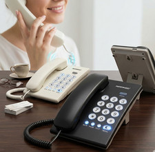 Telefono Fisso Casa Ufficio Cordless Analogico Parete Tavolo Tasti