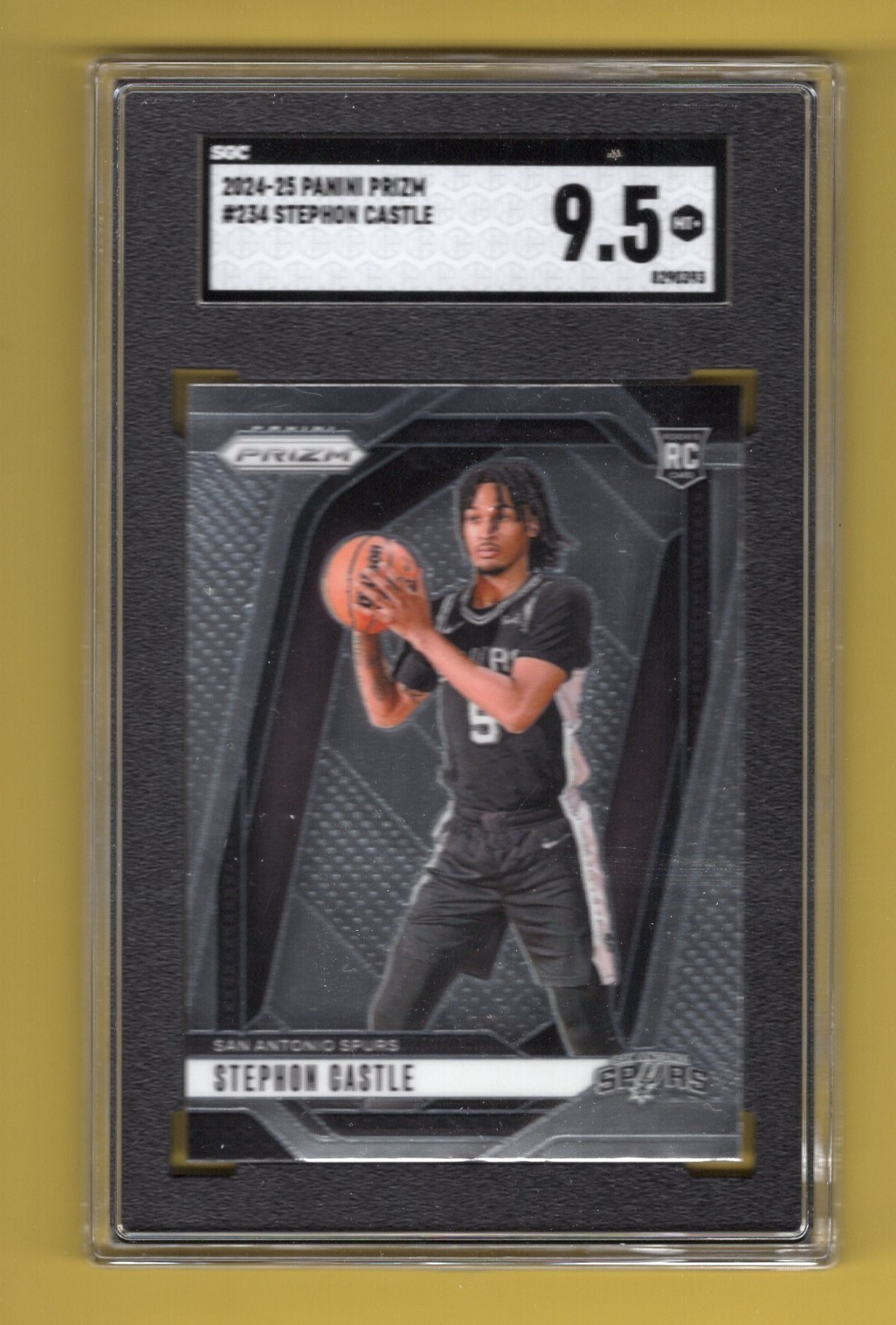 2024-25 Panini PRIZM #234 Stephon Castle ROOKIE SCG Graded 9.5 Mint+