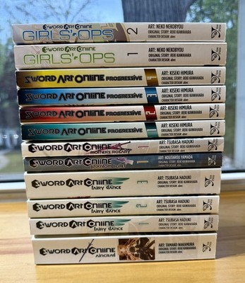 SAO Sword Art Online Manga Anime Bundle/Lot - Aincrad, Fairy, Phantom Bullet 