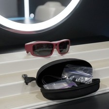 Vantrue Video Recording Smart Sunglasses Pink Matte Frame with Case and Cable