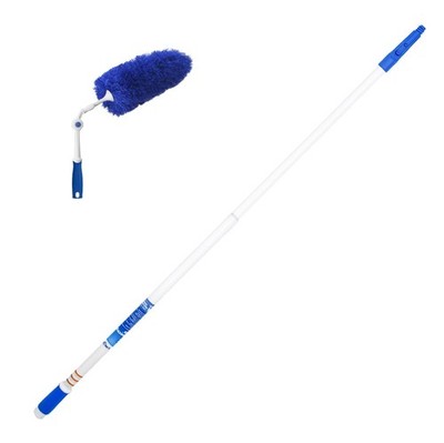 Connect and Clean Dusting Kit with 4' Steel Pole, Features Microfiber Duster,...