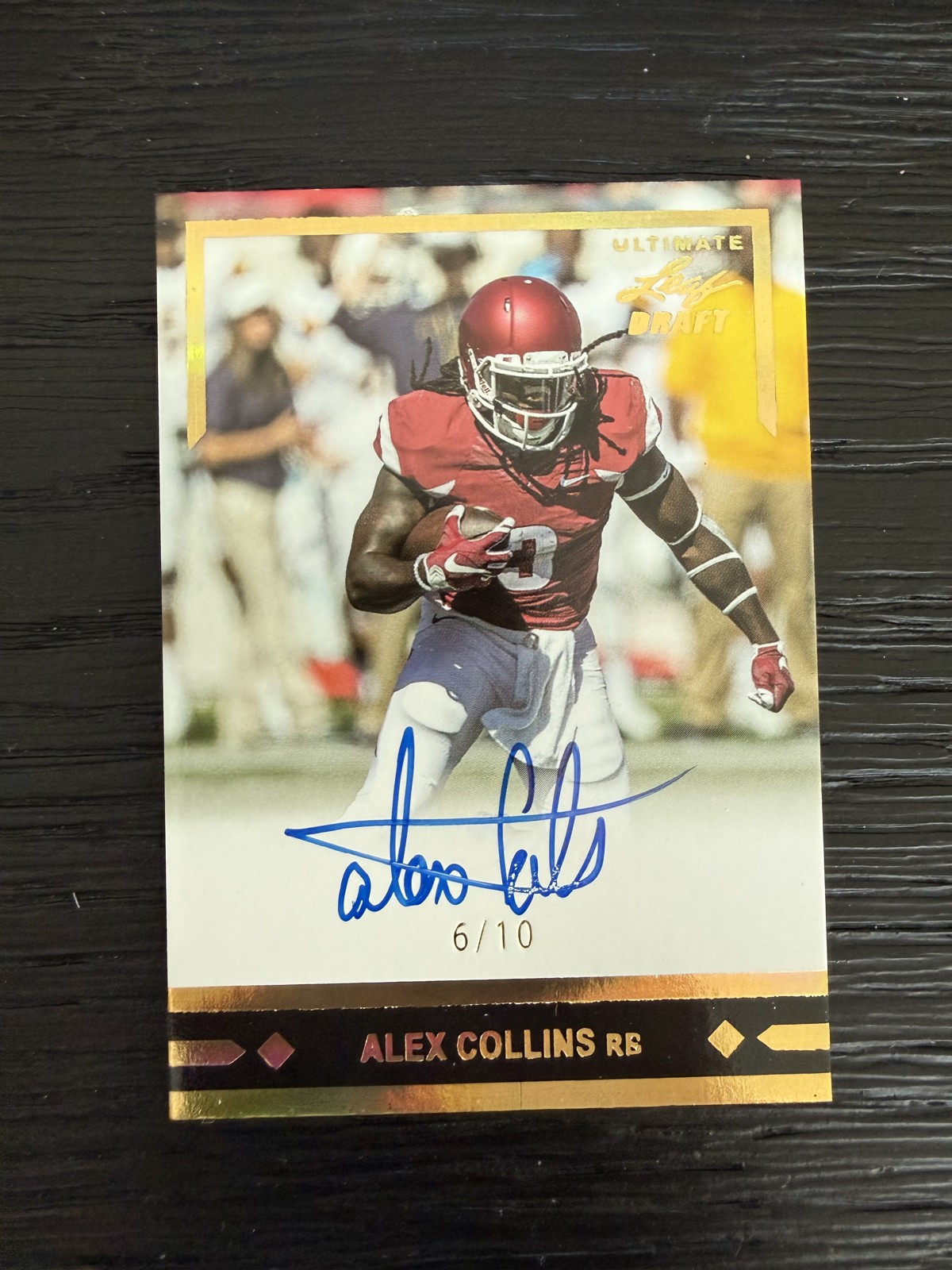 2016 Ultimate Draft - 1991 Leaf Rookie Autograph Alex Collins #GLR-AC1 AUTO /10