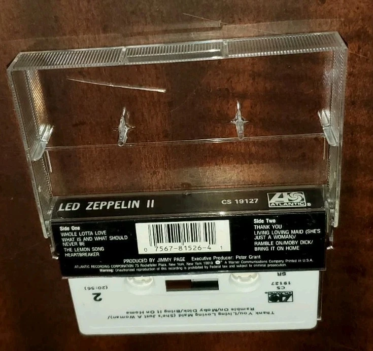 Led Zeppelin II (Cassette 1969 Atlantic Records)  - Image 2 of 4