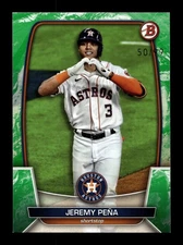 2023 Bowman Green Pattern #77 Jeremy Pena 50/99 ASTROS