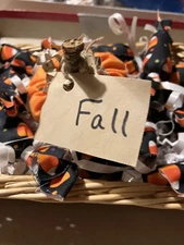 PRIMITIVE FALL/HALLOWEEN CANDY CORN CANDIES/SM PUMPKIN BOWL FILLERS