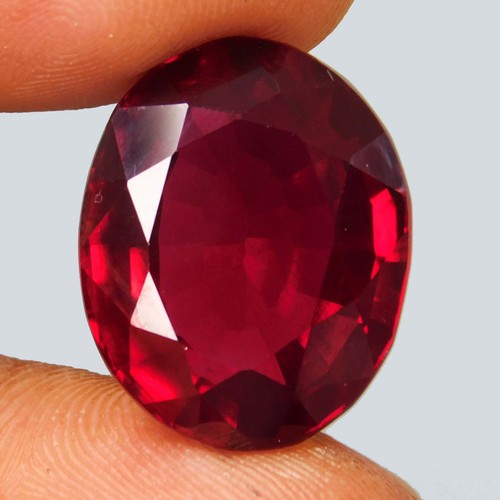 Certified 22.50Ct Best Color Natural Cherry Red Rhodolite Garnet Gemstone_Africa - Picture 5 of 10