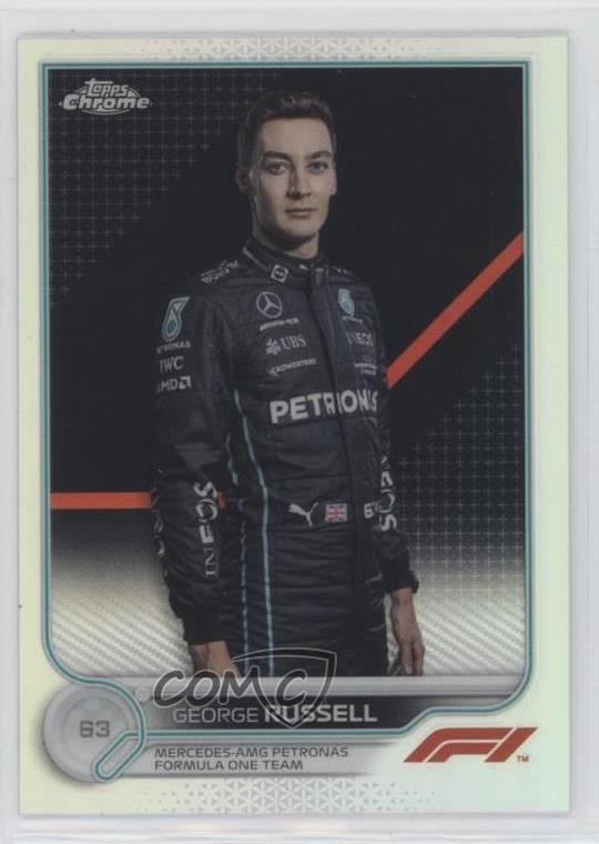 2022 Topps Chrome Formula 1 F1 Racers Refractor George Russell #17 13c1