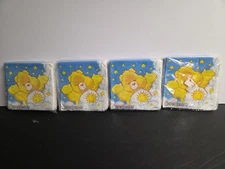 Deadstock NOS Lot Of 4 Care Bears 16 Count 3-Ply Beverage/Dessert Napkins