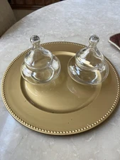 Clear Glass Apothecary Candy Vanity Jars set of two