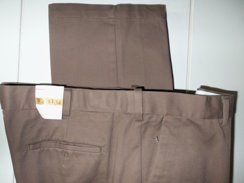 NWT Brown Pants Trousers Flat Front Size 40 x 32 - 第 2/2 張圖片