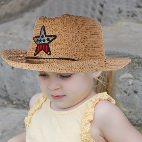Cowboy Hat Straw Tea Party Hats for Little Girls Kids Child Baby