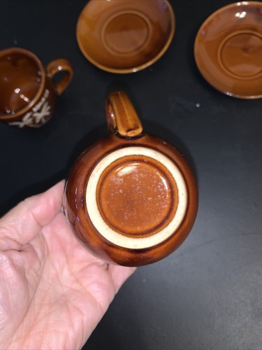 Dominica Coffee Set Tea pottery small brown - Picture 7 of 10