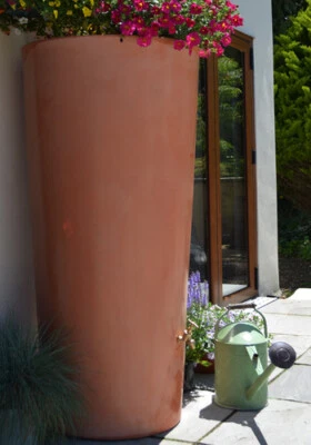 PIPETECH Big City Water Butt Planter - Wash Terracotta