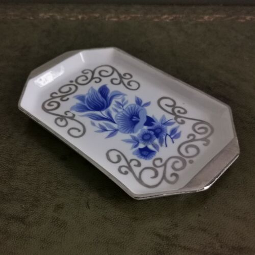 Spanish Smal Rectangular Serving Display Trinket Dish Plate. Sarda Floral   - Afbeelding 1 van 8
