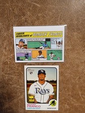 2022 Topps Heritage WANDER FRANCO Comic SP Career Highlights RC W/ Base RC