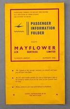 MAYFLOWER AIR SERVICES AIRLINE SICHERHEITSKARTE VINTAGE PASSAGIERINFORMATIONSMAPPE