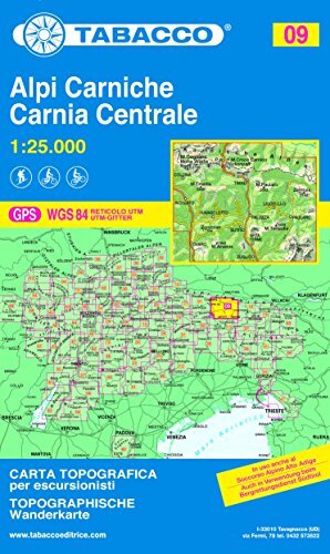 Alpi Carniche 09 GPS Carnia Centrale (CARTES TOPOGRAHIQ - 1/25.000). Editrice, - Bild 1 von 1